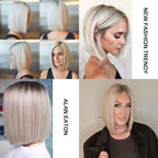 Perruques Blonde Platine Avec Racines Sombres - rachelhair