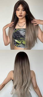 Perruque Longue Et Droite Avec Frange - rachelhair