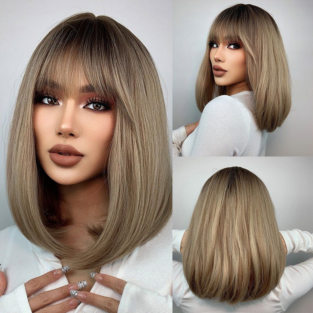 Perruque Moyenne Vague Blond Cendré - rachelhair