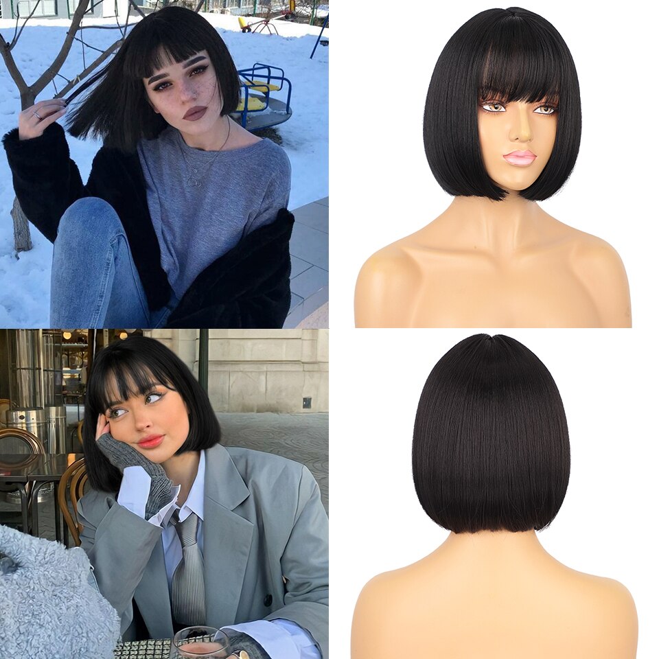 Bangs perruques synthétiques pour femmes - rachelhair