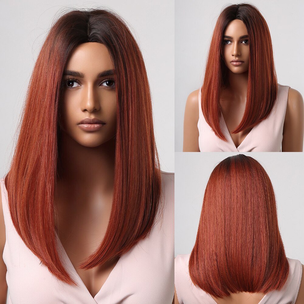 Perruques Bob Synthétiques Courtes Droites - rachelhair