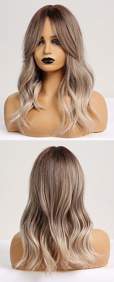 Perruque De Cheveux Blonds Raides Avec Des Mèches Courtes - rachelhair