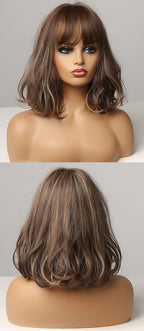 Perruques Ondulées Naturelles De Longueur Moyenne Pour Femmes - rachelhair