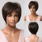 Perruques Bob Synthétiques Courtes Droites - rachelhair