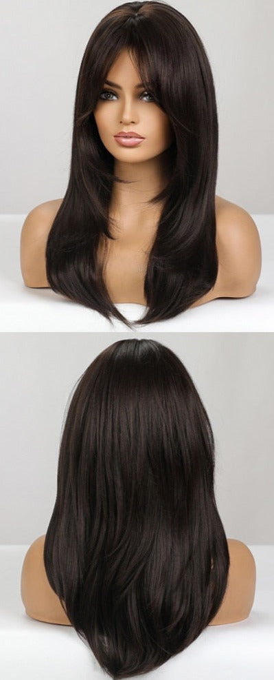 Perruque Longue Et Droite De Cheveux Blonds Mélangés - rachelhair