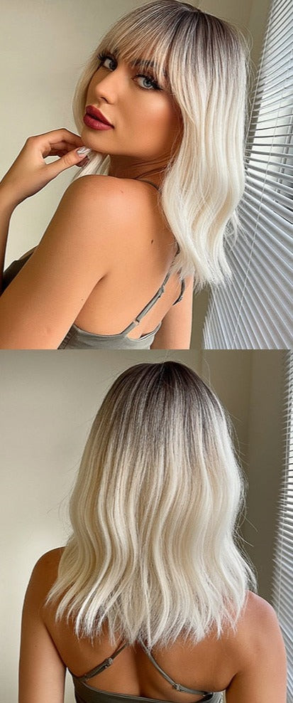 Cheveux Synthétiques Naturels Courts Et Droits Pour Femmes - rachelhair