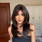 Perruque De Cheveux Blonds Raides Avec Des Mèches Courtes - rachelhair