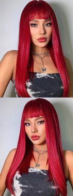 Perruque Longue Et Droite Avec Frange - rachelhair