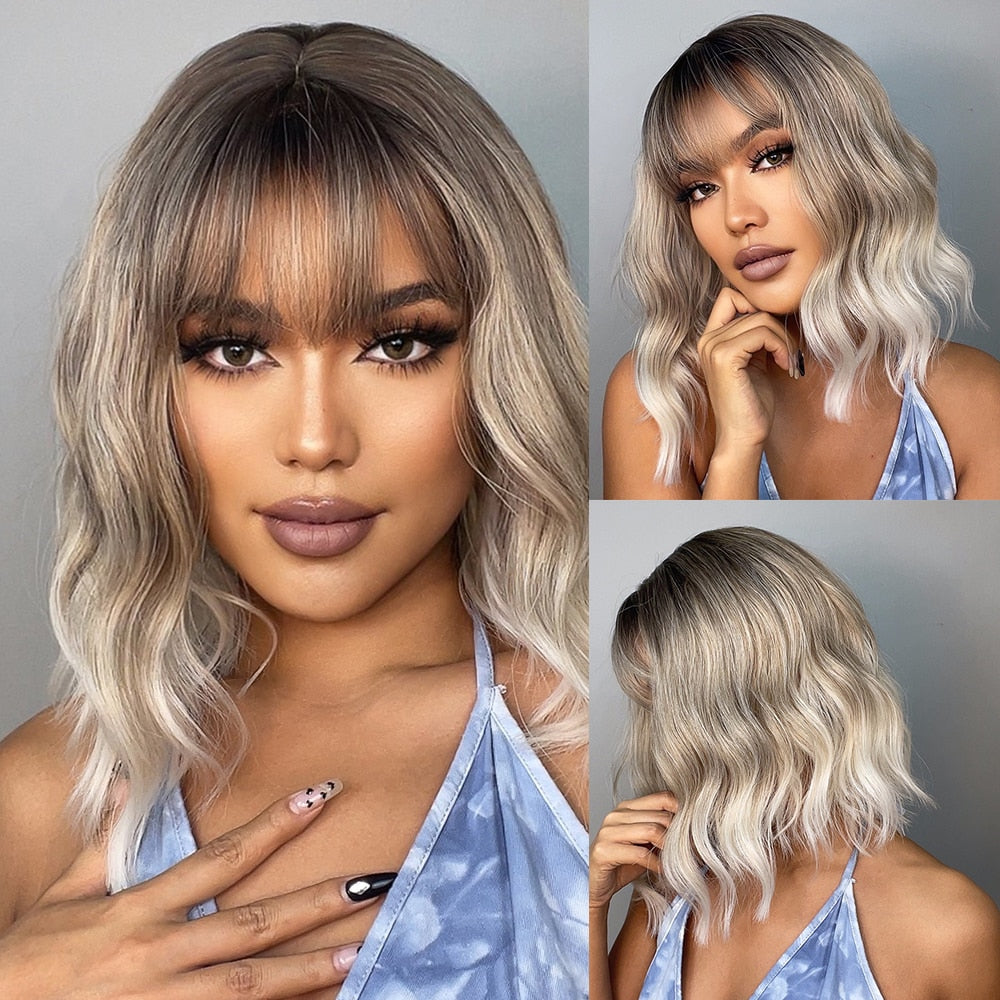 Perruque Synthétique Bouclée Longueur Épaule - rachelhair