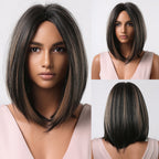 Perruques Bob Synthétiques Courtes Droites - rachelhair