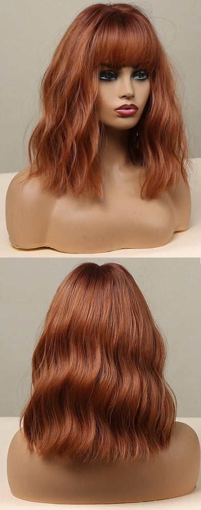 Perruques Ondulées Naturelles De Longueur Moyenne Pour Femmes - rachelhair