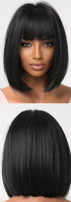 Perruque Bob Droite Courte Avec Frange Pour Femme - rachelhair