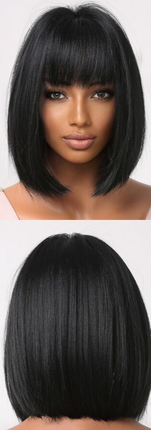 Perruque Bob Droite Courte Avec Frange Pour Femme - rachelhair