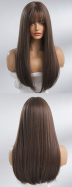 Perruque Longue Et Droite Avec Frange - rachelhair