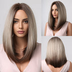 Perruques Blonde Platine Avec Racines Sombres - rachelhair