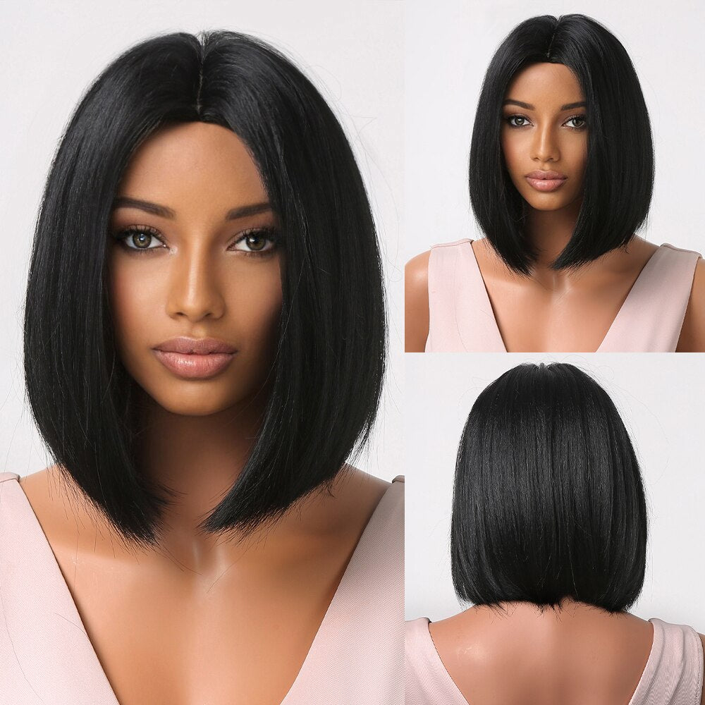 Perruques Synthétiques Courtes Pixie Cut avec Frange - rachelhair