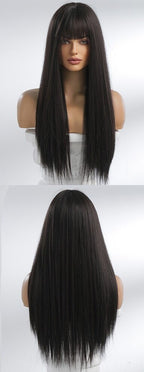 Perruque Longue Et Droite Avec Frange - rachelhair