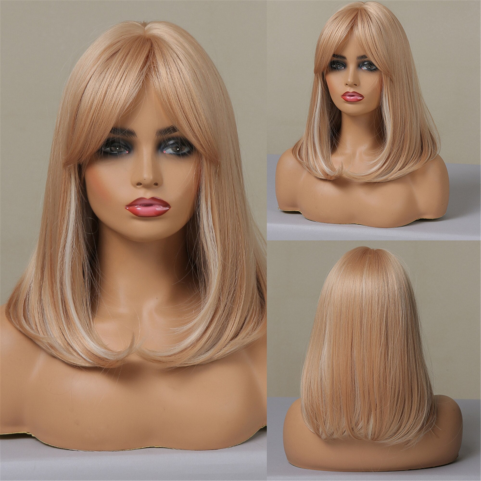 Perruque Bob Droite Courte Avec Frange Pour Femme - rachelhair