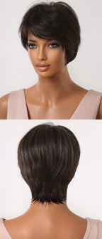 Perruques Synthétiques Courtes Pixie Cut avec Frange - rachelhair