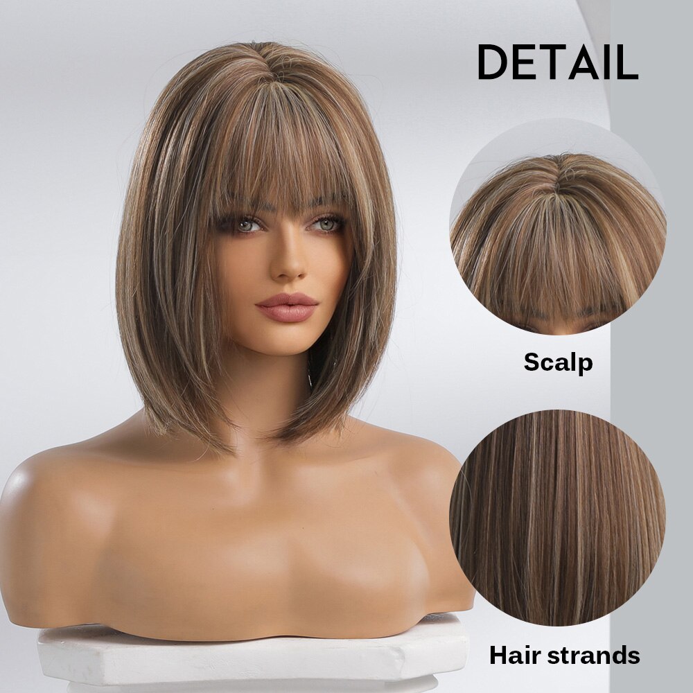 Perruques Synthétiques Courtes Pour Femmes - rachelhair