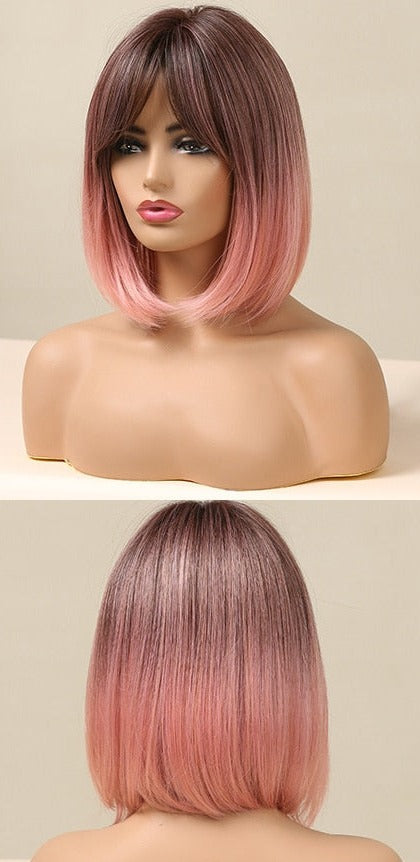 Perruque Bob Droite Courte Avec Frange Pour Femme - rachelhair