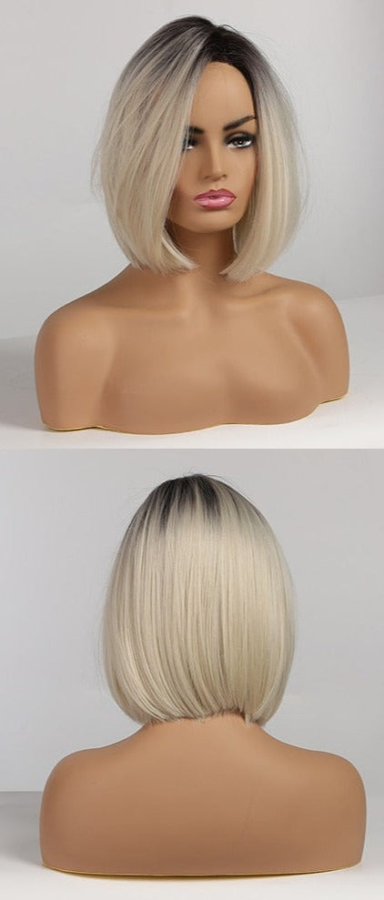 Perruque Longue Et Droite De Cheveux Blonds Mélangés - rachelhair