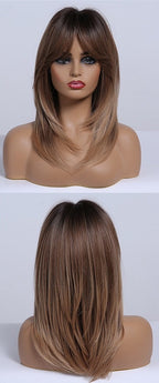 Perruques Ondulées Naturelles De Longueur Moyenne Pour Femmes - rachelhair