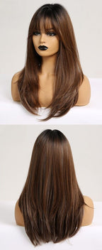 Perruques Auburn droites naturelles pour femmes - rachelhair