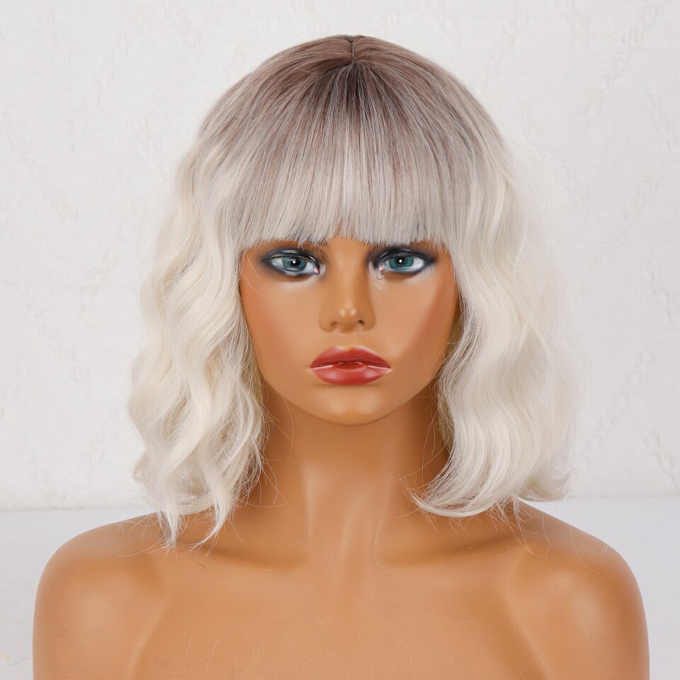 Perruque Synthétique Courte Ambre Bouclée - rachelhair