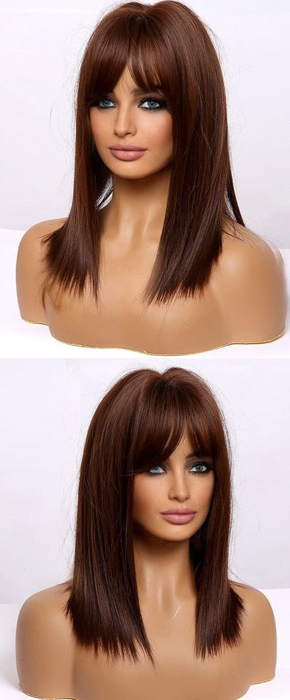 Perruque Longue Et Droite De Cheveux Blonds Mélangés - rachelhair
