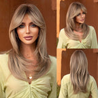 Perruques Synthétiques Longues Droites Pour Femmes - rachelhair