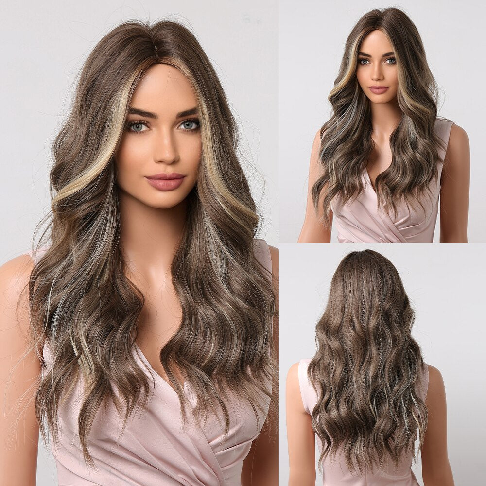 Perruques superposées Auburn Red Highlight avec frange latérale - rachelhair