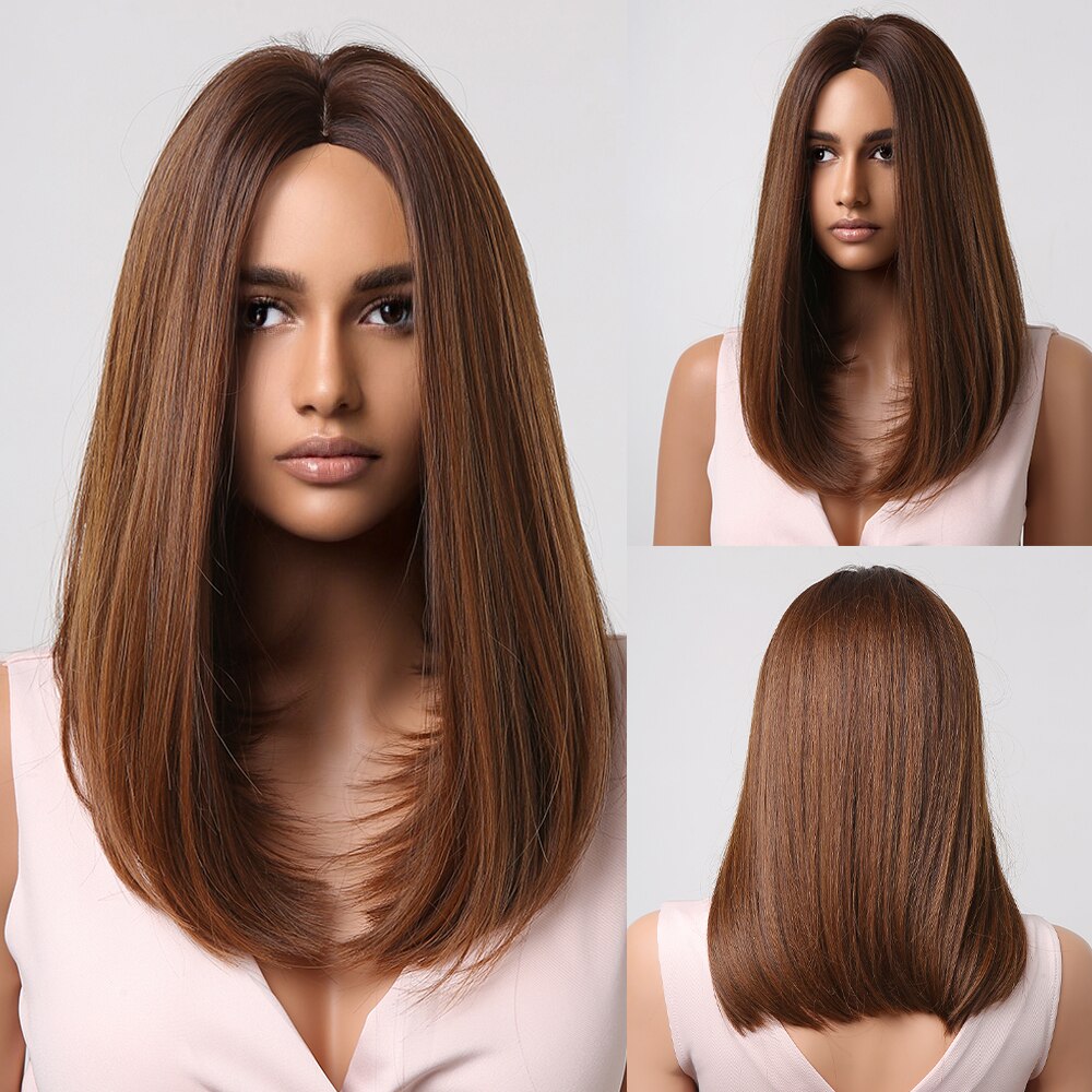 Perruques Bob Synthétiques Courtes Droites - rachelhair