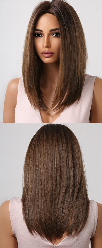 Cheveux Synthétiques Naturels Courts Et Droits Pour Femmes - rachelhair