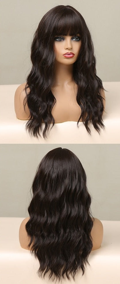 Perruques Ondulées Naturelles De Longueur Moyenne Pour Femmes - rachelhair