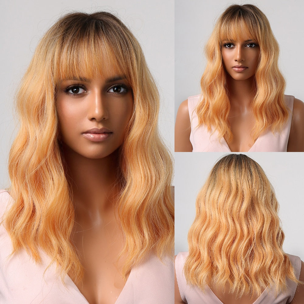 Perruque Synthétique Bouclée Longueur Épaule - rachelhair