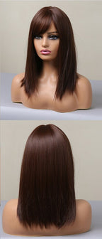 Perruques Synthétiques Blondes À Couches Courtes Avec Une Frange De Rideau - rachelhair