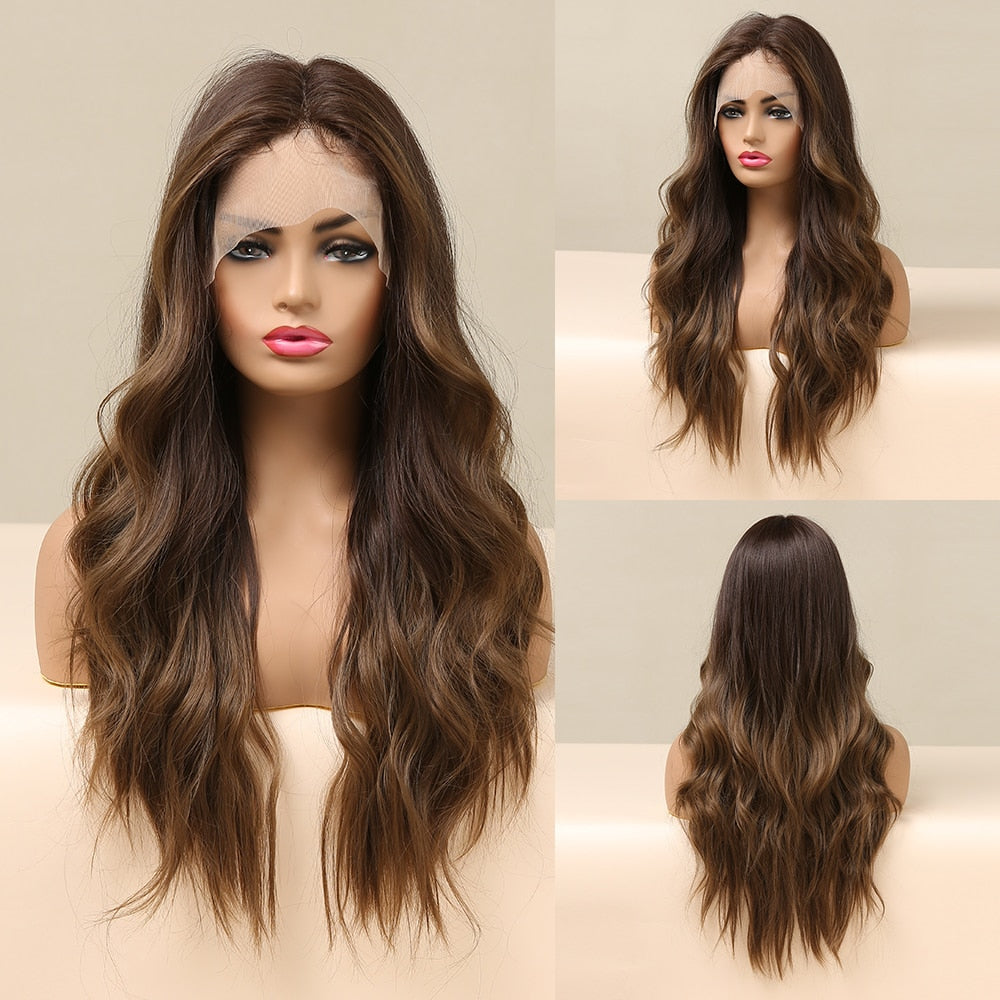 Perruques Lace Front Synthétiques Ombre pour Femme - rachelhair