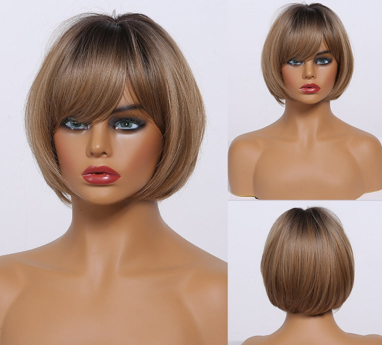 Perruque Synthétique Bouclée Longueur Épaule - rachelhair