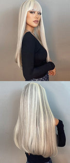 Perruque Longue Et Droite Avec Frange - rachelhair