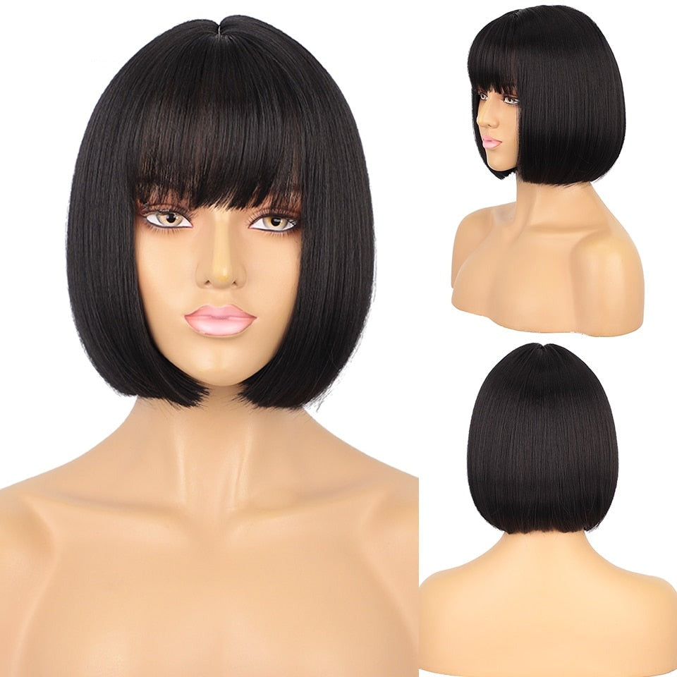 Bangs perruques synthétiques pour femmes - rachelhair