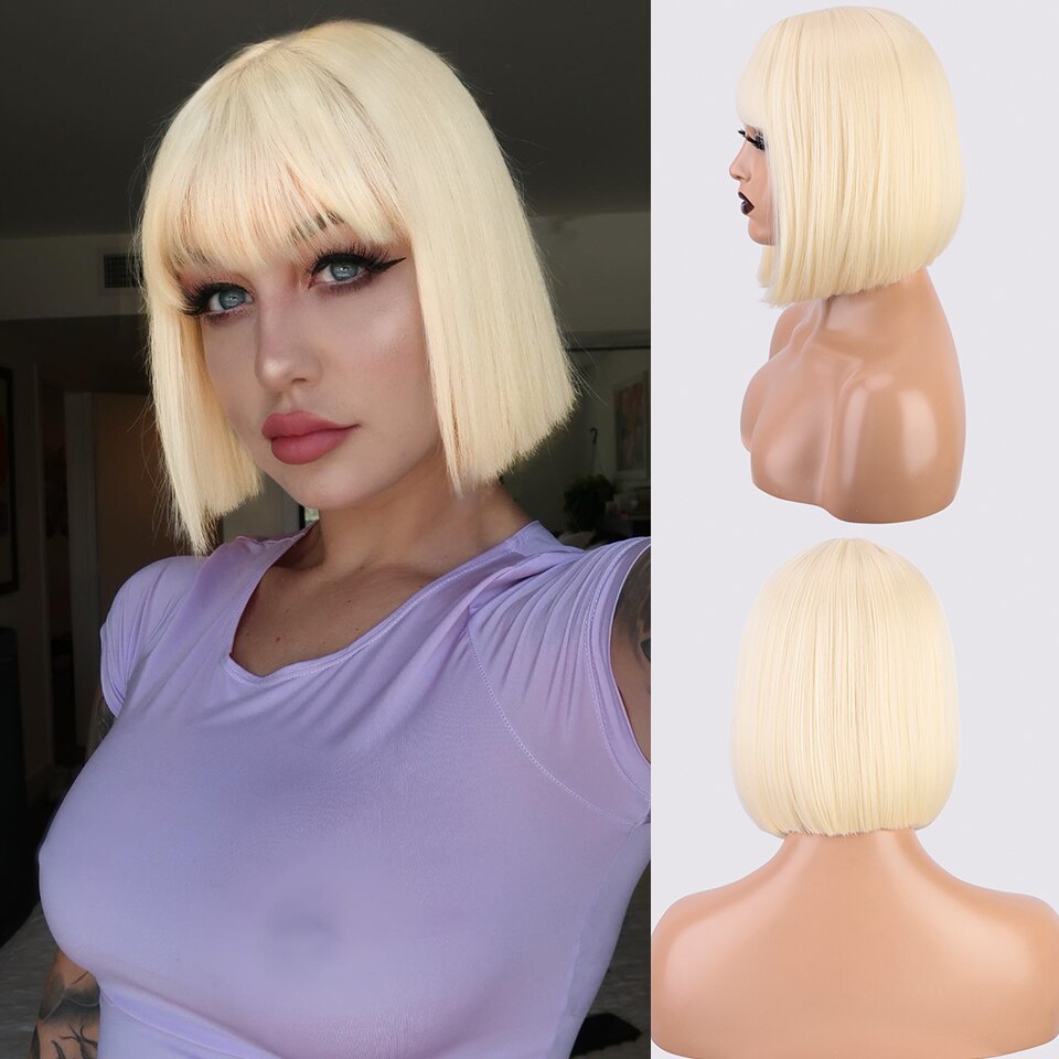 Bangs perruques synthétiques pour femmes - rachelhair