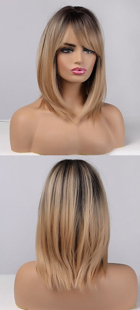 Perruques Ondulées Naturelles De Longueur Moyenne Pour Femmes - rachelhair