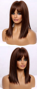 Cheveux Synthétiques Naturels Courts Et Droits Pour Femmes - rachelhair