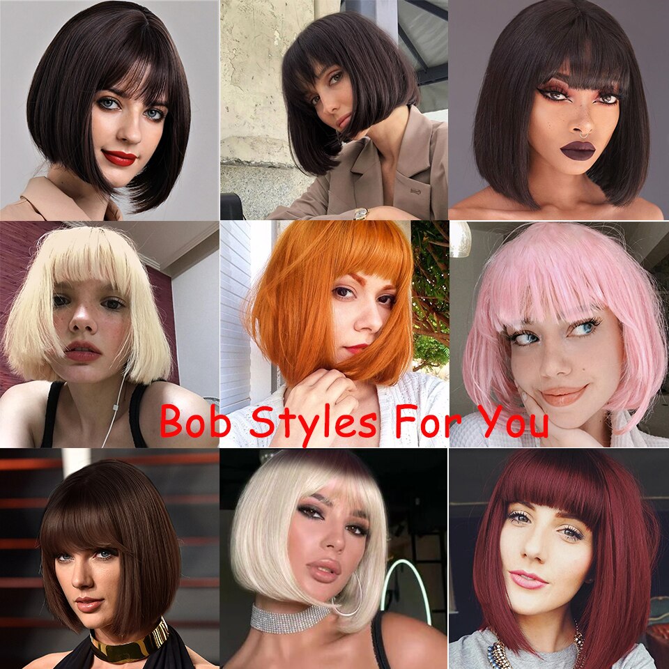 Bangs perruques synthétiques pour femmes - rachelhair
