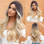 Perruques synthétiques longues vagues naturelles pour femmes - rachelhair