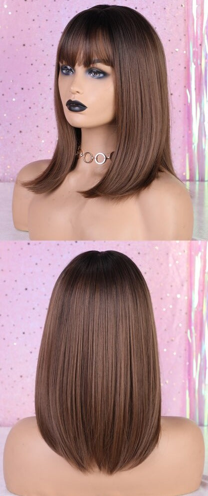 Perruques Auburn droites naturelles pour femmes - rachelhair