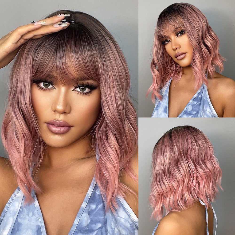 Perruque Synthétique Bouclée Longueur Épaule - rachelhair