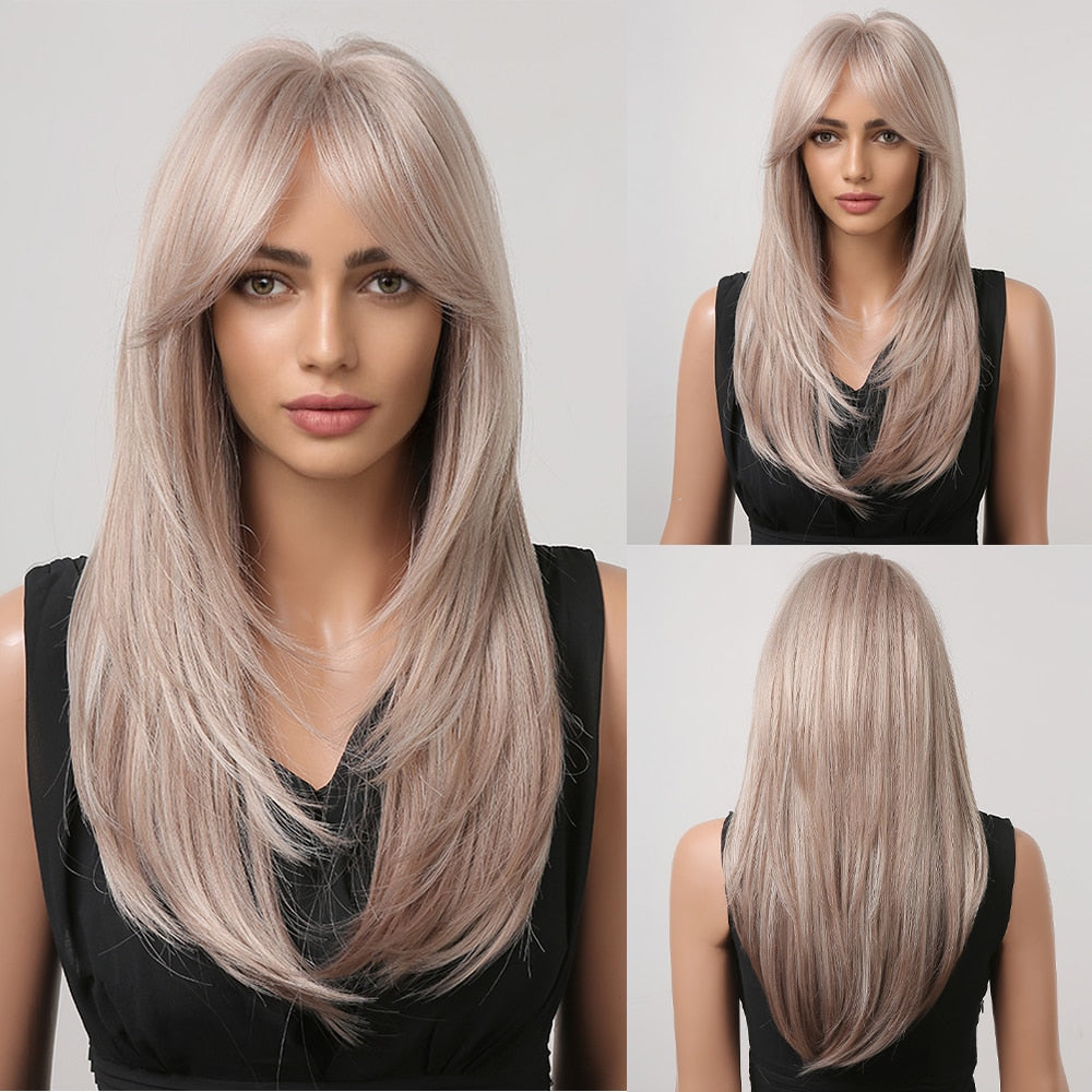 Perruques Synthétiques Longues et Lisses - rachelhair