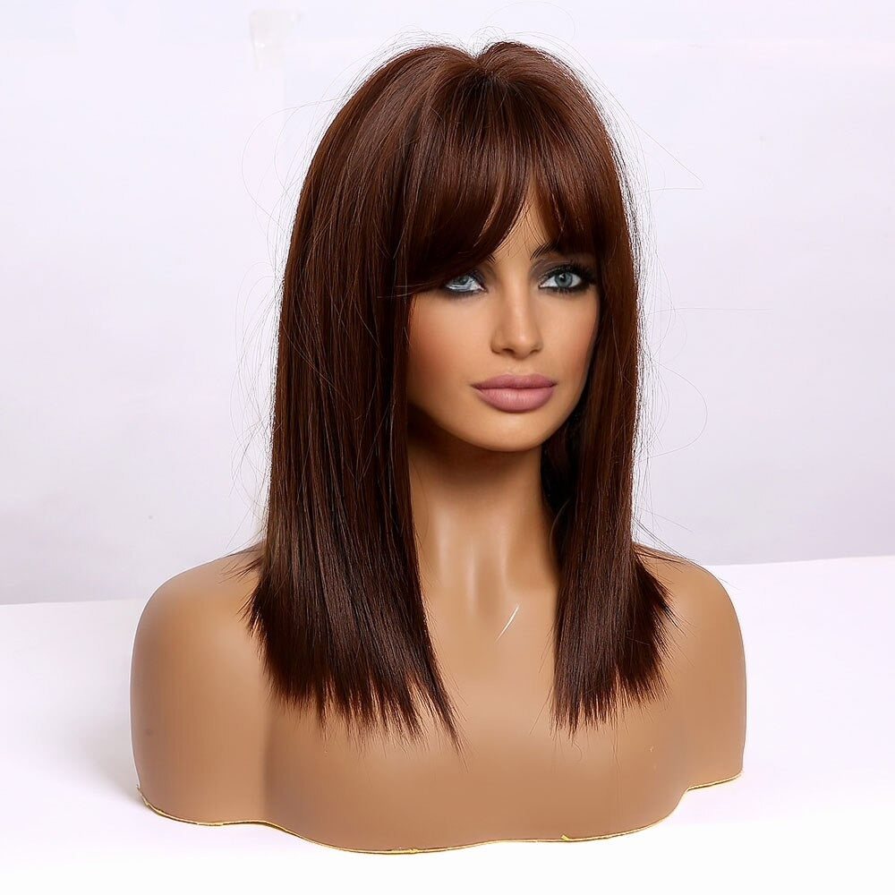 Perruques Auburn droites naturelles pour femmes - rachelhair